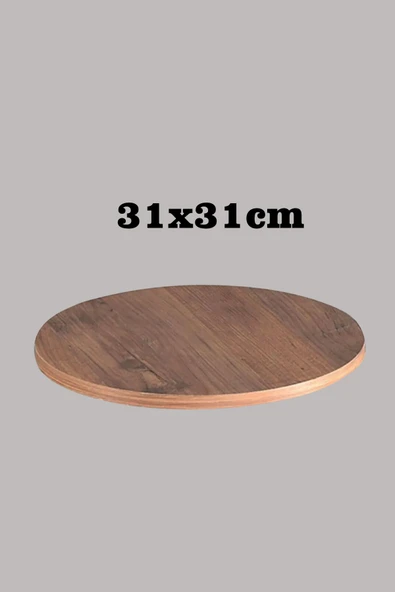 SEDAŞ LIVING UNITS Koyu Ceviz 31 X 31 Tekli Suntalam Sehpa Üst Tablası Dekorasyon Sunum Tabağı