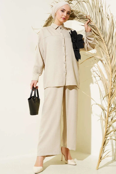 Çiçek Aksesuarlı Tunik İkili Takım Taş ürün görseli 1