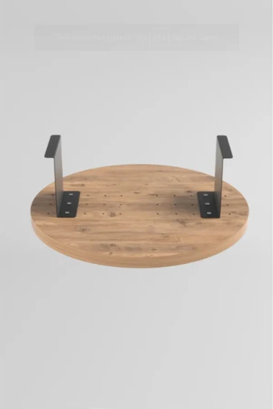 SEDAŞ LIVING UNITS 39 Cm Açık Ceviz Ahşap Koltuk Yanı Sehpa Ayarlanabilir Tepsi 39cm Genişlik Dekoratif Modern Tepsi - 2