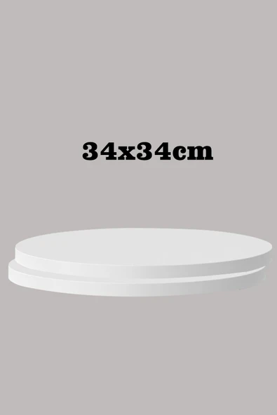 SEDAŞ LIVING UNITS BEYAZ 34 X 34 CM 2'Lİ SUNTALAM SEHPA ÜST TABLASI DEKORASYON SUNUM TABAĞI