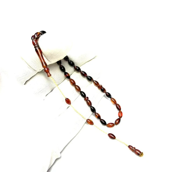 Bilek Boy Beyzi Model Sistemli 4-7mm Sıkma Ateş Kehribar Tesbih