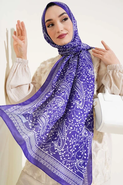 Sarmaşık Desen Soft Şal Mor