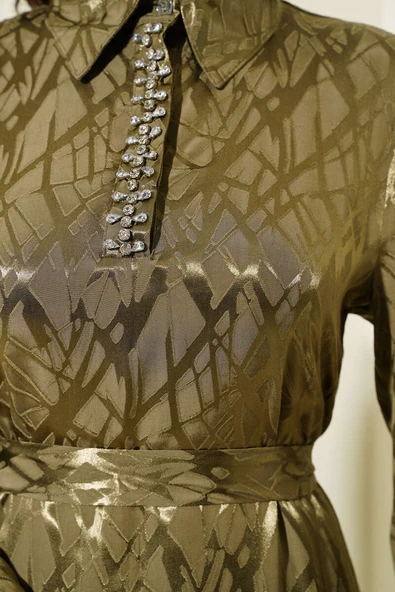 Taş Detaylı Elbise Nefti - Resim 4