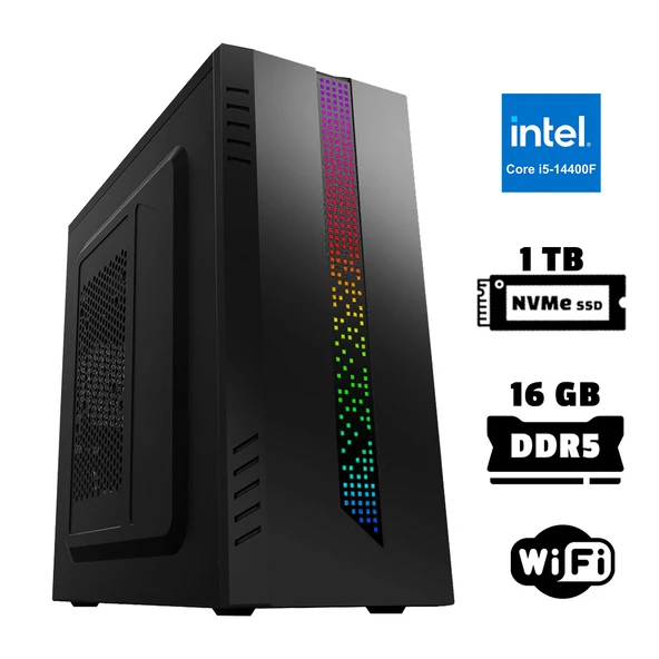 Xaser Xsr943 i5 14400F 16GB DDR5 Ram 1TB M.2 NVMe SSD 2GB GT610 Masaüstü Ofis Bilgisayarı ürün görseli