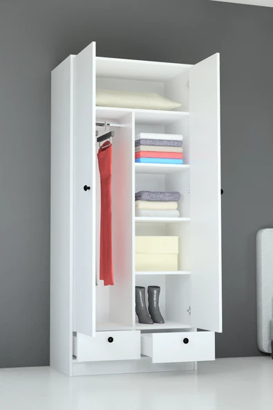 Atina Gardırop Beyaz - Resim 2