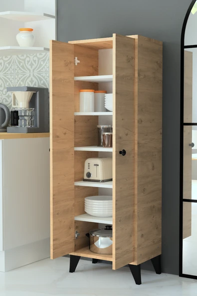 Venedik 6Raflı Çok Amaçlı Dolap (Çam-Çam) - Resim 2