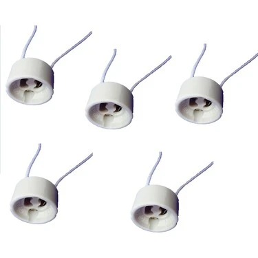 5 Adet GU10 duy 2A LED halojen lamba duyu 0,75 mm² silikon tel seramik duy bağlantı duyları 300 W enerji sınıfı A