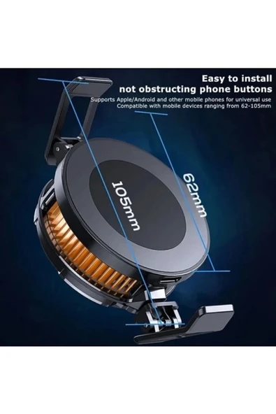 CX07 Manyetik Mıknatıslı Magsafe Destekli Ultra Güçlü Telefon Soğutucu Kablolu Rgb Fan - Resim 3