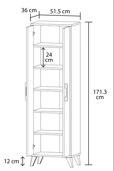 OSAKA 2 Kapaklı Banyo Dolabı - 3