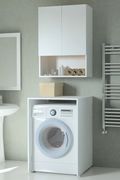 Sofya Çamaşır Makinesi Dolabı Beyaz - 3