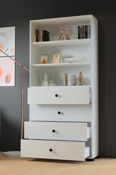 Madrid No.3 Açık raflı 4 Çekmeceli Dolap - 2