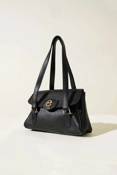 Armalı Mıknatıslı Tek Bölmeli Çanta Siyah ürün görseli 1