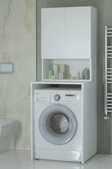 Sofya Çamaşır Makinesi Dolabı Beyaz - 2