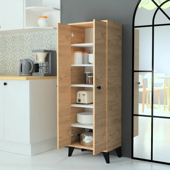 Venedik 6Raflı Çok Amaçlı Dolap (Çam-Çam) - Resim 5