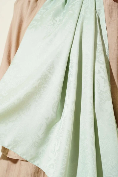 Paisley Desen Jakar Şal Mint - 4