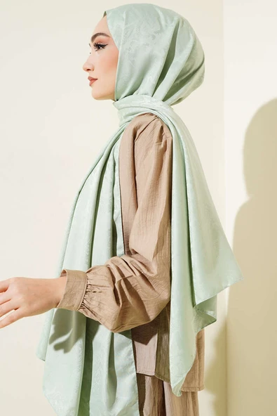 Paisley Desen Jakar Şal Mint - 3