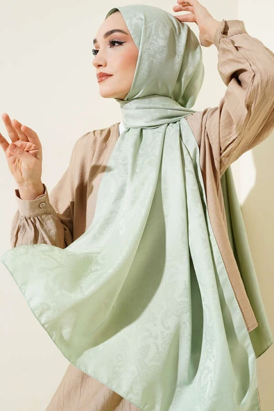 Paisley Desen Jakar Şal Mint