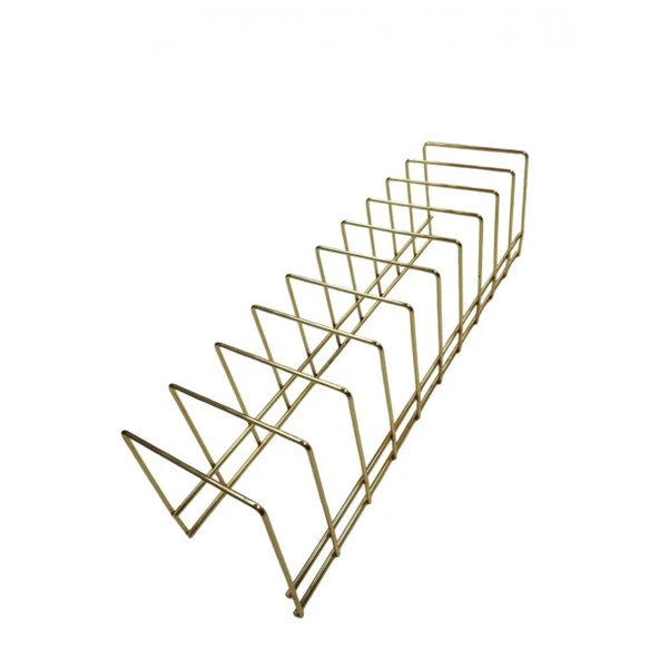 Lüx 10 Bölmeli Gold Metal Ferforje Tabaklık Tabak Standı
