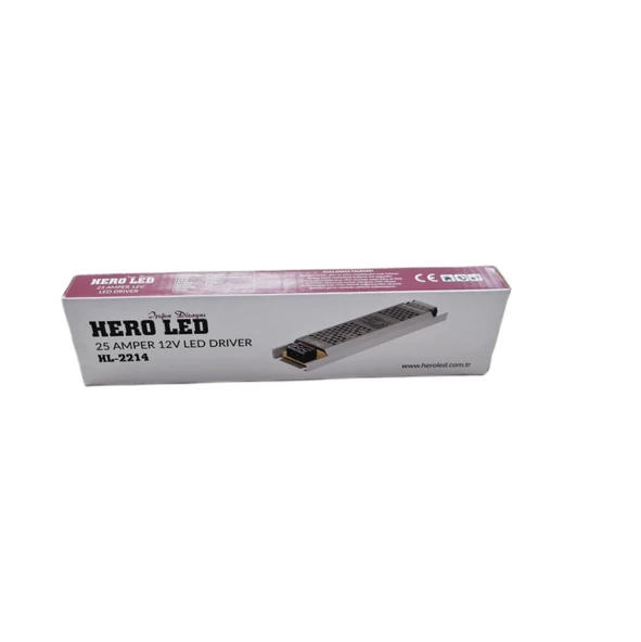 ADAPTÖR Hero LED 12V 25A Slim Adaptör – Yüksek Güç, Kompakt Tasarım! - 6