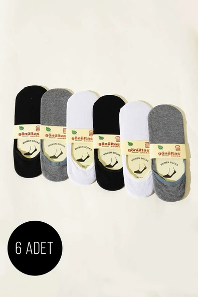 Bayan 6lı Dikişsiz Bambu Babet Çorap Asorti 1 ürün görseli 1