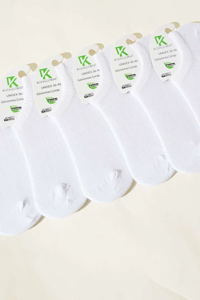 Bayan 6lı Bambu Sneakers Çorap Beyaz - Resim 2