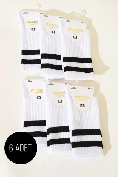 Bayan 6lı Fitilli Soket Çorap Asorti 1 ürün görseli