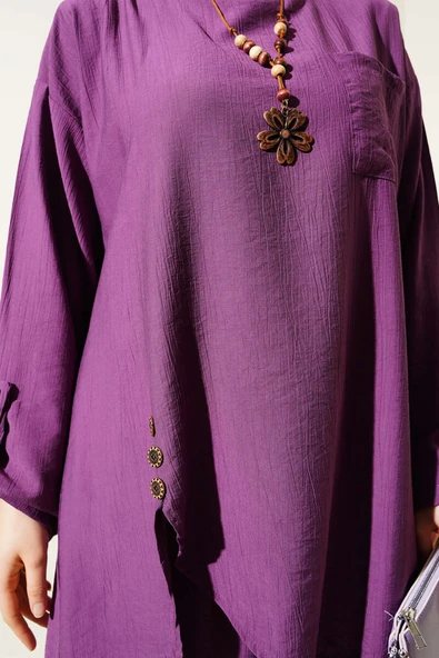 Asimetrik Kesim Salaş İkili Takım Magenta - 4