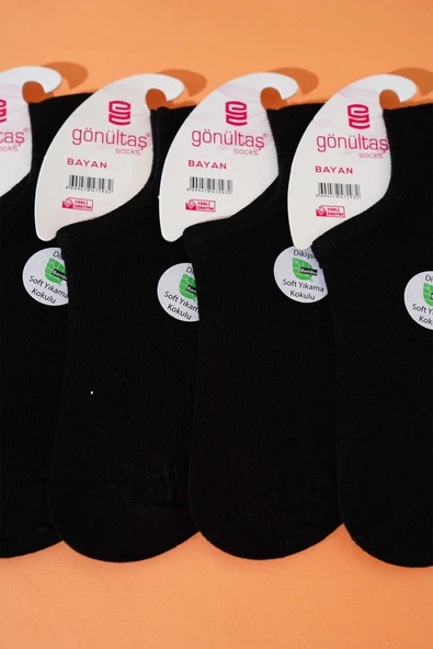 Bayan 6lı Sneakers Bambu Çorap Siyah - 2
