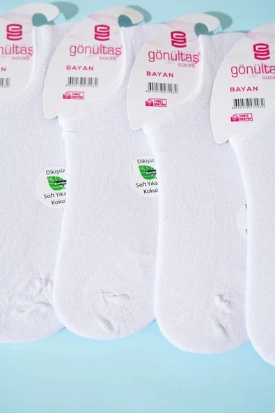 Bayan 6lı Sneakers Bambu Çorap Beyaz - 2