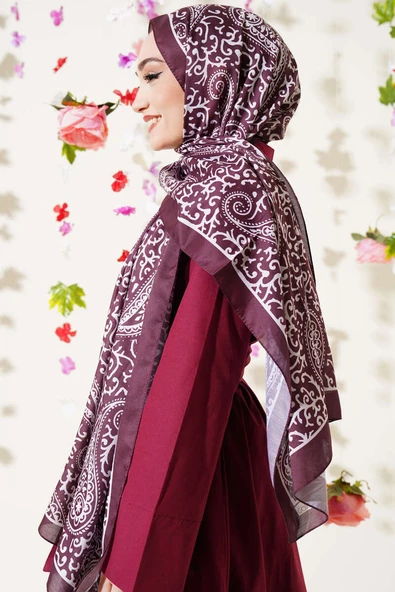 Paisley Desenli Soft Şal Acı Kahve - Resim 3