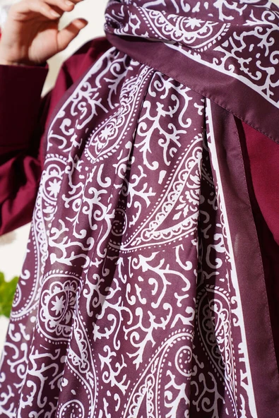 Paisley Desenli Soft Şal Acı Kahve - Resim 4