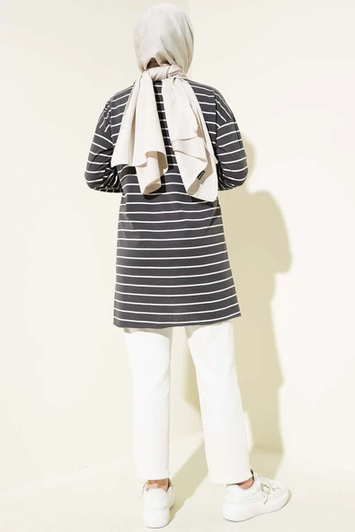 Şeritli Tunik Füme - Resim 3