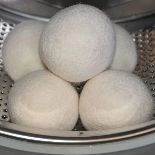 Kurutma makinesi yardımcıları 3 lü Yün Kurutma Topları Yüksek Kalite Doğal tüy toplayıcı - Resim 5