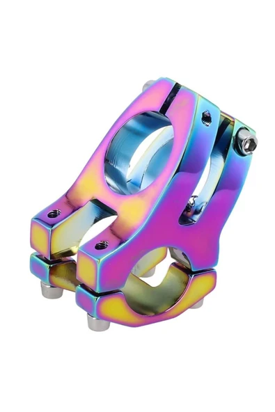 Wake Rainbow Bisiklet Kısa Gidon Boğazı 40mm Bisiklet Yedek Parça Aksesuarı WAKE RAİNBOW - Resim 4