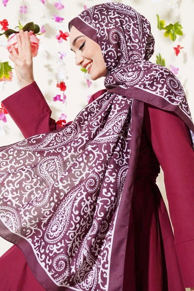 Paisley Desenli Soft Şal Acı Kahve ürün görseli 1