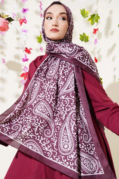 Paisley Desenli Soft Şal Acı Kahve - Resim 2