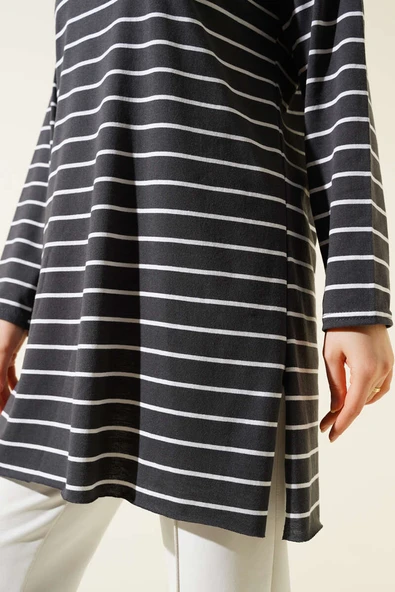 Şeritli Tunik Füme - Resim 4