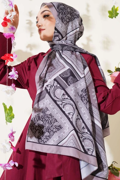 Karışık Desenli Soft Şal Vizon ürün görseli 1