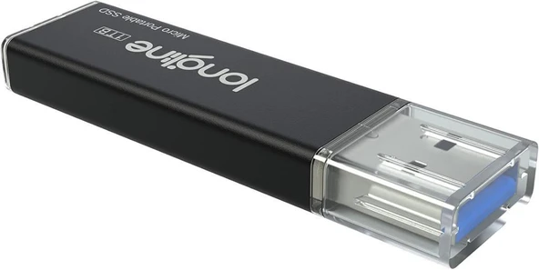 Longline Micro Portable 256GB Usb SSD Flash Bellek Siyah 550/500Mb/Sn Okuma Yazma - Outlet - 2