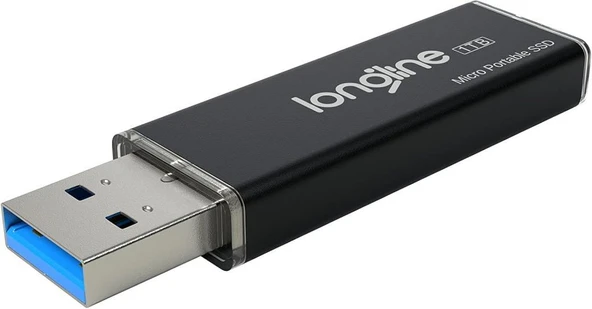 Longline Micro Portable 256GB Usb SSD Flash Bellek Siyah 550/500Mb/Sn Okuma Yazma - Outlet