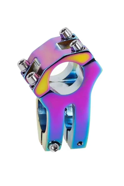 Wake Rainbow Bisiklet Kısa Gidon Boğazı 40mm Bisiklet Yedek Parça Aksesuarı WAKE RAİNBOW - Resim 3