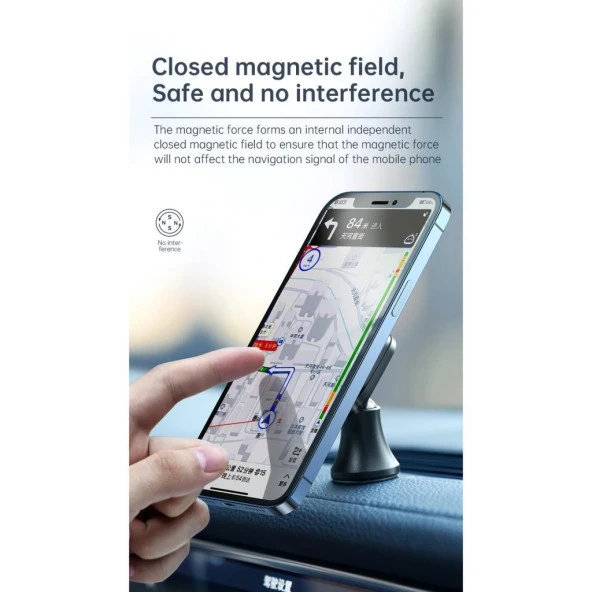 Mcdodo 360 Derece Dönebilen Magnetic Araç Tutucu Siyah CM-8490 - Resim 5
