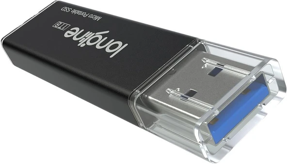 Longline Micro Portable 256GB Usb SSD Flash Bellek Siyah 550/500Mb/Sn Okuma Yazma - Outlet - 3