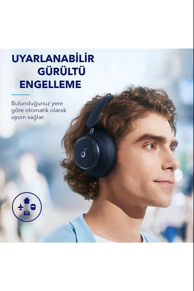 Anker SoundCore Space Q45 Siyah Kulak Üstü Bluetooth Kulaklık - Resim 3