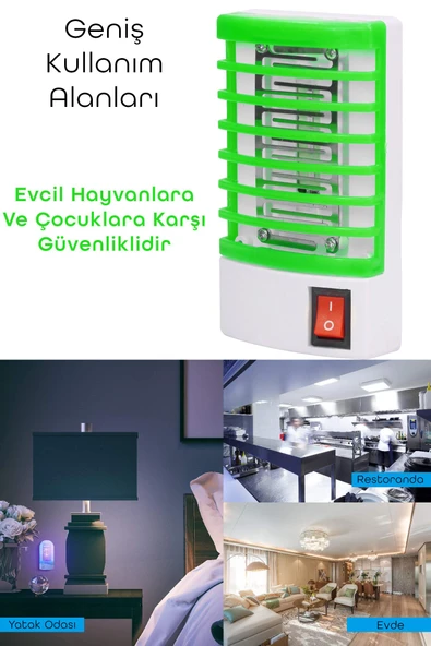 Elektrikli Sinek Öldürücü Karasinek Sivrisinek Öldürücü Cihaz Duvar Prize Monte Cız Kovucu 777 - 5