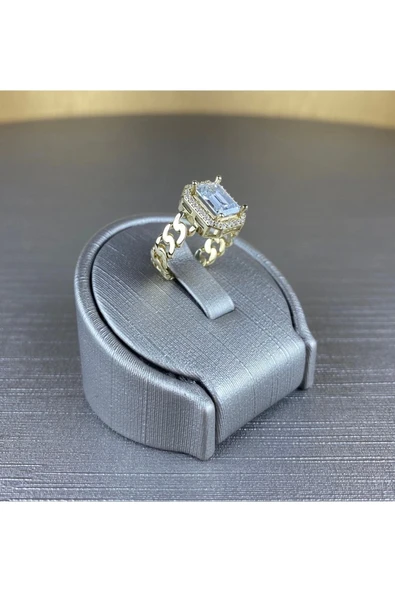 Gürel Gold Baget Tektaş Altın Yüzük - Resim 6