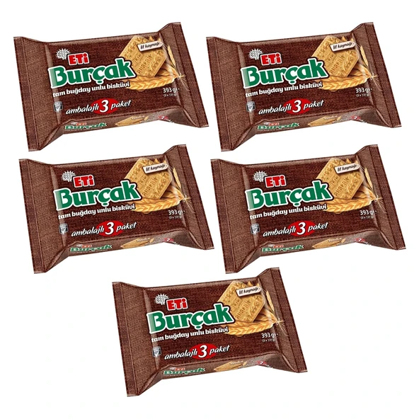 Burçak Bisküvi 393 Gr (3x131 gr) x 5 Paket