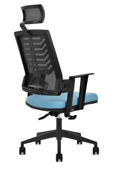 Hunt Mobilya Kuko Mavi Kumaş Ofis Makam Koltuğu - 3