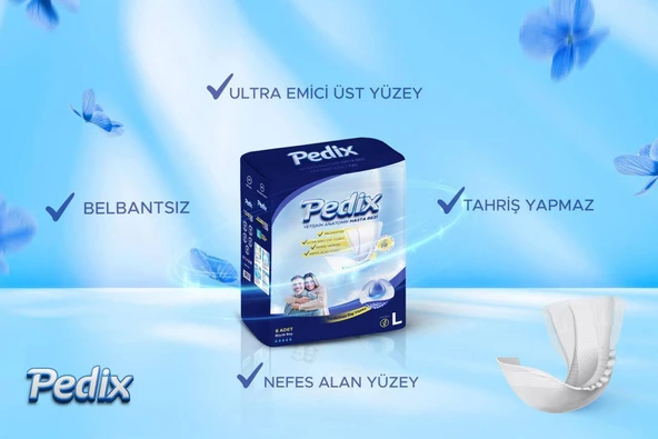 Pedix Anatomik Hasta Bezi Büyük Boy(L) 80 Adet (BELBANTSİZ) - 3
