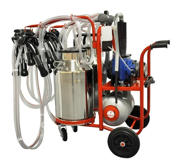 Sezer Çelik Güğüm Dört Başlık İnek Sağım Makinesi - 2